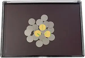 XL Large Empty Magnetic Makeup Eyeshadow Palette with Clear Cover and 20pcs Adhesive Stickers for DIY Your Own Eyeshadow, Blush Palette 9.25'' x6.57''