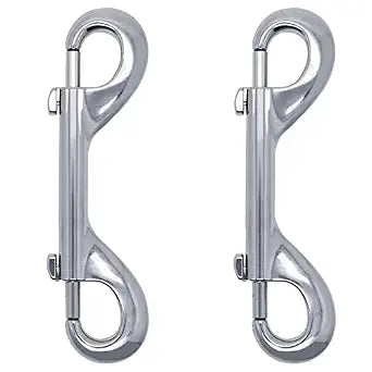 Double Ended Bolt Snaps Hook Heavy Duty Trigger Clips Chain Metal Clips Sliver 4.7 Inch 2pcs