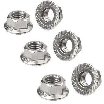 1/4-20 Serrated Flange Hex Nuts for DIY Home Mechanism