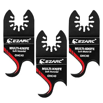 EZARC Oscillating Hook Knife Blades for Roofing Cardboard Carpet, 3-Pack