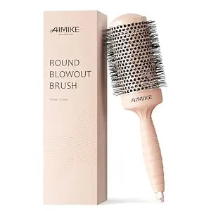 AIMIKE Round Hair Brush, 2.1 inch Nano Ion Thermal Ceramic Tech, Large Round Brush for Blow Drying & Styling, Maximum Volume and Shine, Barrel 2.1 inch, for Thick Curly Hair, Unisex