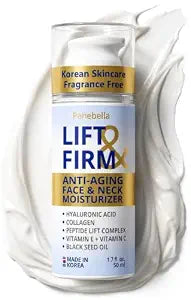 Korean Face & Neck Cream ��� Lift & Firm Peptide Complex ��� 7% Collagen, 2% Hyaluronic Acid Hydrating & Smoothing Moisturizer ��� Vitamin C & E Anti-Aging Tightening & Firming Treatment