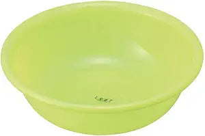 JapanBargain, Japanese Plastic Wash Basin for Home and Camping, Dish Wash Tub, Bathroom Water Tub, Made in Japan, Green Color, 2 Pack