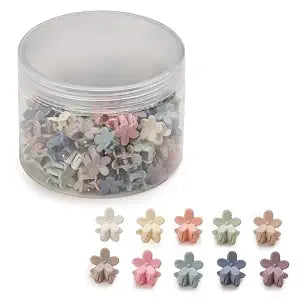 Mini Flower Hair Clips 100Pcs, Small Hair Clips Mini Claw Clips Cute Tiny Jaw Clips Hair Pins Barrettes Colorful Hair Accessories for Women Baby Girls Kids Teens