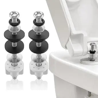 2 Pcs Toilet Seat Hardware Universal Stainless Steel Toilet Seat Bolt