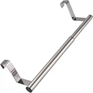 Over The Door Towel Rack Punch-Free Telescopic Stainless Steel Cabinet Door Hanging Bar Kitchen Bathroom Storage Organizer