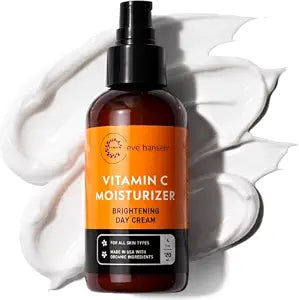 Eve Hansen Vitamin C Moisturizer for Face - Brightening Vitamin C Cream & Day Cream for Even Skin Tone and Glow - Lightweight, Non-Greasy, Wears Under Makeup - Made in USA, 4 Fl Oz
