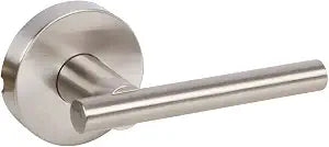 Kain Design Satin Nickel Dummy Non Turning Euro Door Lever Hardware for Closet Doors (Non- Functioning)