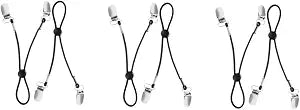 Levemolo 6pcs Adjustable Bed Sheet Clips Straps Elastic Metal Fasteners