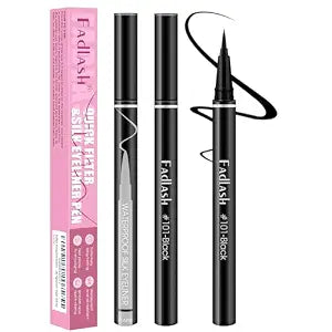 FADLASH Waterproof Eyeliner Liquid, Black Ink Matte Eye Liner,Smooth & Dry Quickly Eye Pen Smudge-Proof, Long-Lasting Natural Look, Not Prone, Highly Pigmented, Vegan (0.6 ml)