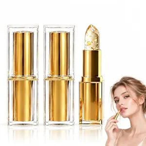 Lipstick For Older Women, PH Adaptive Clear Tinted Lip Balm, Moisturizing Crystal Flower Jelly Formula, Long Lasting Natural Lip Color 2PCS