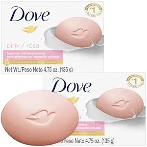 Dove Soap, Pink Beauty Bar 2-Pack ��� 3-in-1 Moisturizing Face, Body & Hand Soap, 4.75 Oz Ea