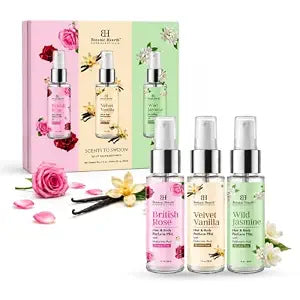 Botanic Hearth Women’s Hair Perfume & Body Mist Gift Set, Pack of 3