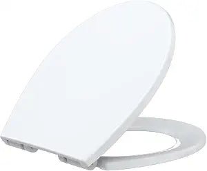 GarveeTech Toilet Seat, Round Toilet Seat with Quiet Close, Quick Release Hinges, Slow Close Toilet Seat and Non-Slip Bumpers, Easy to Install and Clean, Never Loosens-Fits Most Round Toilets, White