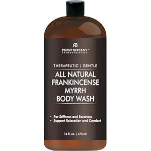 ALL Natural Body Wash - Fights Body Odor, Athlete���s Foot, Jock Itch, Nail Issues, Dandruff, Acne, Eczema, Shower Gel for Women & Men, Skin Cleanser -16 fl oz (16 fl oz, Frankincense Myrrh)