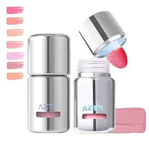 Aztk Liquid Blush, Jelly Color Liquids Blushes with Sponge Head, Matte Nude Makeup Blusher Cream, Lasting, Lightweight, All-day Moisturizing and Smooth, Self-Contained Brush, Portable Makeup��ï