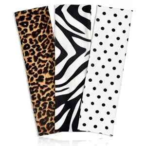 Huachi Polka Dot Headbands for Women Cheetah Soft Non Slip Hair Bands, Head Bands for Women's Hair Trendy, Cute Animal Print Hair Accessories Workout Headband for Yoga Makeup & Everyday Wear 3 Pack 
