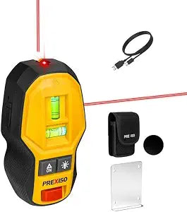 PREXISO 2-in-1 Rechargeable Cross Laser Level & Magnetic Nail Finder