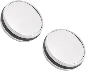 JianLing 2PCS Bathroom Drain Plugs 35Mm with Rubber Sealing Rings Thickened Stainless Steel Bright Surface Drain Fitting Sink Flip Top Plugs Silver Used for Faucet Sinks