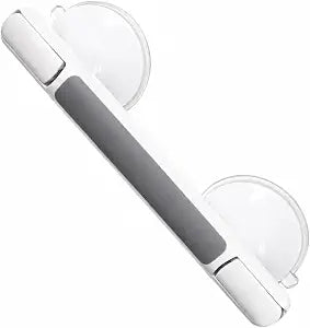 12" Suction Cup Grab Bar for Shower, Bathroom Grab Bars for Seniors Elderly and Handicap, Heavy Duty Shower Handles for Safety, No Drilling Suction Shower Grab Bar for Wall Bathtub