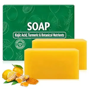 2Pcs Stemsoul Soap,Superfood Stemsoul Soaps,StemSoul Turmeric Lemon Soap Bar,Turmeric Cleansing Skincare Set,Deep Cleansing