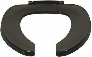 Centoco Toilet Seat Elongated, Open Front, Heavy Duty Commercial, Black