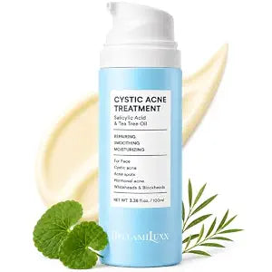 BellamiLuxx Cystic Acne Treatment for Face: Hormonal Acne Treatment Cream for Teens & Adults - Salicylic Acid & Tea Tree Oil Pimple Spot Remover - Anti-Acne Moisturizer Reduces Redness, Blemishes