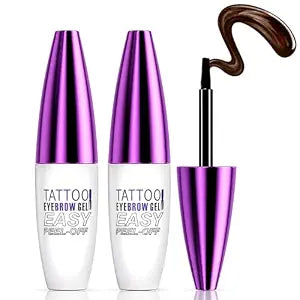 2 PCS Dark Brown Peel Off Brow Tint Gel, Eye Brow Stain Peel Off for Women