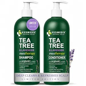 Tea Tree Lavender Eucalyptus Shampoo & Conditioner Set, Sulfate-Free