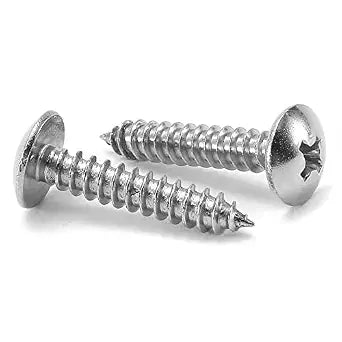 #8 x 1 Wood Screw 100Pcs Truss Head Phillips 18-8 (304) Stainless Steel Fast Self Tapping Screws by SG TZH