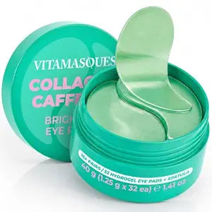 Vitamasques Collagen Caffeine Eye Pad Jar, 16 Pairs