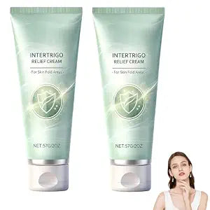 VOYOCUGE 2PCS Intertrigo Cream, Skin Fold Care & Chafing Support Cream, Supports Skin Comfort, Fast-Drying Non-Greasy for Friction-Prone Areas, 2 oz (57 g) (2)