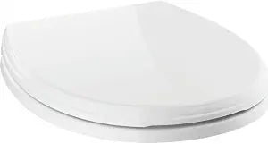 DELTA Faucet 800901-WH Wycliffe Round Front Standard Close Toilet Seat with Non-slip Seat Bumpers, White
