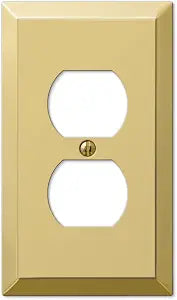 AmerTac 163DBR 1 Duple x Polished Brass Wall Switch Plate