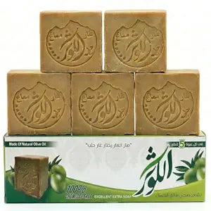 ALKAWTHAR Extra Laurel Soap Bars (Set of 5) - Natural%35 Laurel Oil,%65 Olive Oil, Traditional Production.
