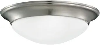 Generation Lighting 75435-962 Traditional Two Light Flush Mount from Seagull - Nash Collection in Pewter, Nickel, Silver Finish, 15.50 inches, 120 Total Watts, 4.5 Inch Height