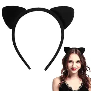 Cat Ear Headbands for Women Catwomen Accessories Black Cat Ears Headband Catwoman Costume