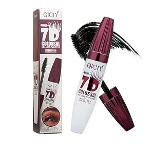 7D Mascara Ultra Black Volumizing & Lengthening, Waterproof Smudge Proof, Curling Effect, 24H Flawless Wear