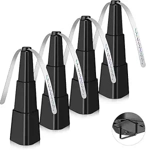 4 Pack Fly Fans for Tables with Holographic Blades, Battery Powered Portable Table Fans, Suitable for Indoor Outdoor Use in Picnics, Restaurants, Camping and Home, Black