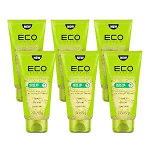 Eco Style Olive Oil Hair Gel – 6 Pack (2 oz Each) 12 oz Total Value Pack | Maximum Hold Styling Gel for Smooth, Shiny & Frizz-Free Hair