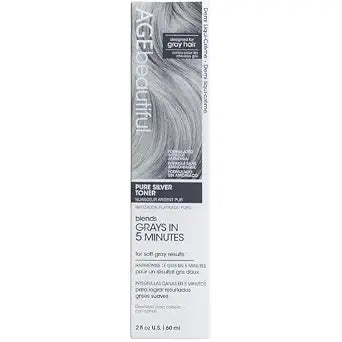 AGE beautiful Hair Toner for Gray Hair, 5-Minute Demi Cream Toner, Neutralizes Yellow Tones, Blends & Enhances Soft Gray, Ammonia-Free Professional Color for Shine