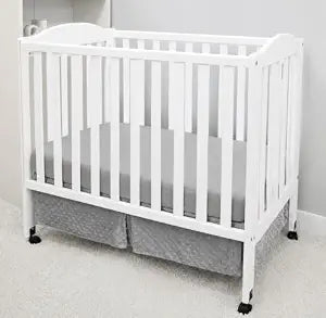 American Baby Company Heavenly Soft Minky Dot 3-Piece Mini/Portable Crib Bedding Set, Grey, for Boys and Girls