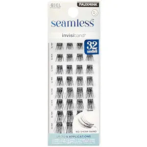 Ardell Seamless Underlash Faux Mink Lash Clusters ��������� Faux Mink D Curl Cluster Lashes Natural Eyelash Clusters with Invisiband, Cluster Eyelash Extensions, D