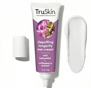 TruSkin Caffeine Eye Cream with Bakuchiol for Dark Circles, 0.5 fl oz