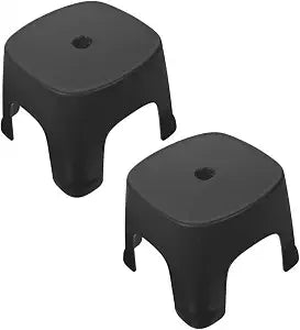 2 Pack Toilet Foot Stool Bathroom Step Stool for Adults Plastic Foot for Bathroom 8.07 X 7.67 X 6.29 in Lightweight for Bedroom Kitchen Living Room