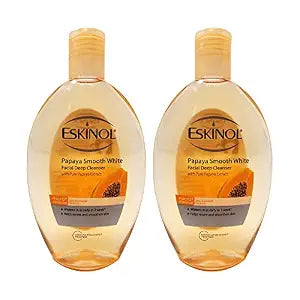 Lot of 2 Eskinol Naturals Papaya Facial Cleanser 7.6 Oz - 225 ml Bottle
