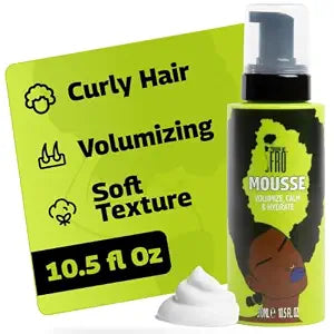 Pardon My Fro Hair Mousse Lightweight Styling Foam, Curly Hair, 10.5 Fl Oz