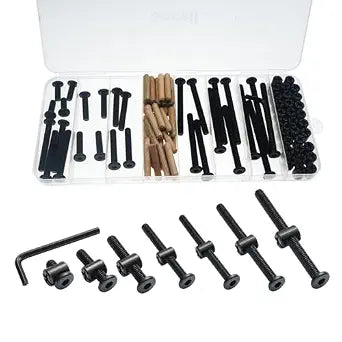 Crib Screws Hardware Replacement Kit,Socell 76pcs 304 Stainless Steel Baby Bed Frame Bolts &Barrel Nuts Set for Delta/Graco/Dream,M6x20mm/30mm/40mm/50mm/60mm/70mm/80mm Hex Drive Socket Cap Screws