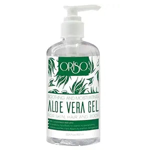 Aloe Vera Gel With Cold Pressed Aloe Vera - Pure Sunburn Relief, Bug Bites, Small Cuts - Soothing Moisturizer Lotion For Face, Hair and Body - 10 Fl Oz