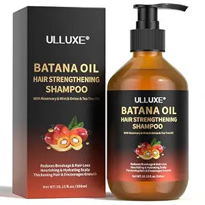Batana Oil Hair Growth Shampoo, Sulfate Free Strengthening Shampoo for Women & Men with Thinning Hair & Hair Loss, Infused Rosemary & Mint Nourishes Hair Scalp, for All Hair Types, 10.15 fl.oz